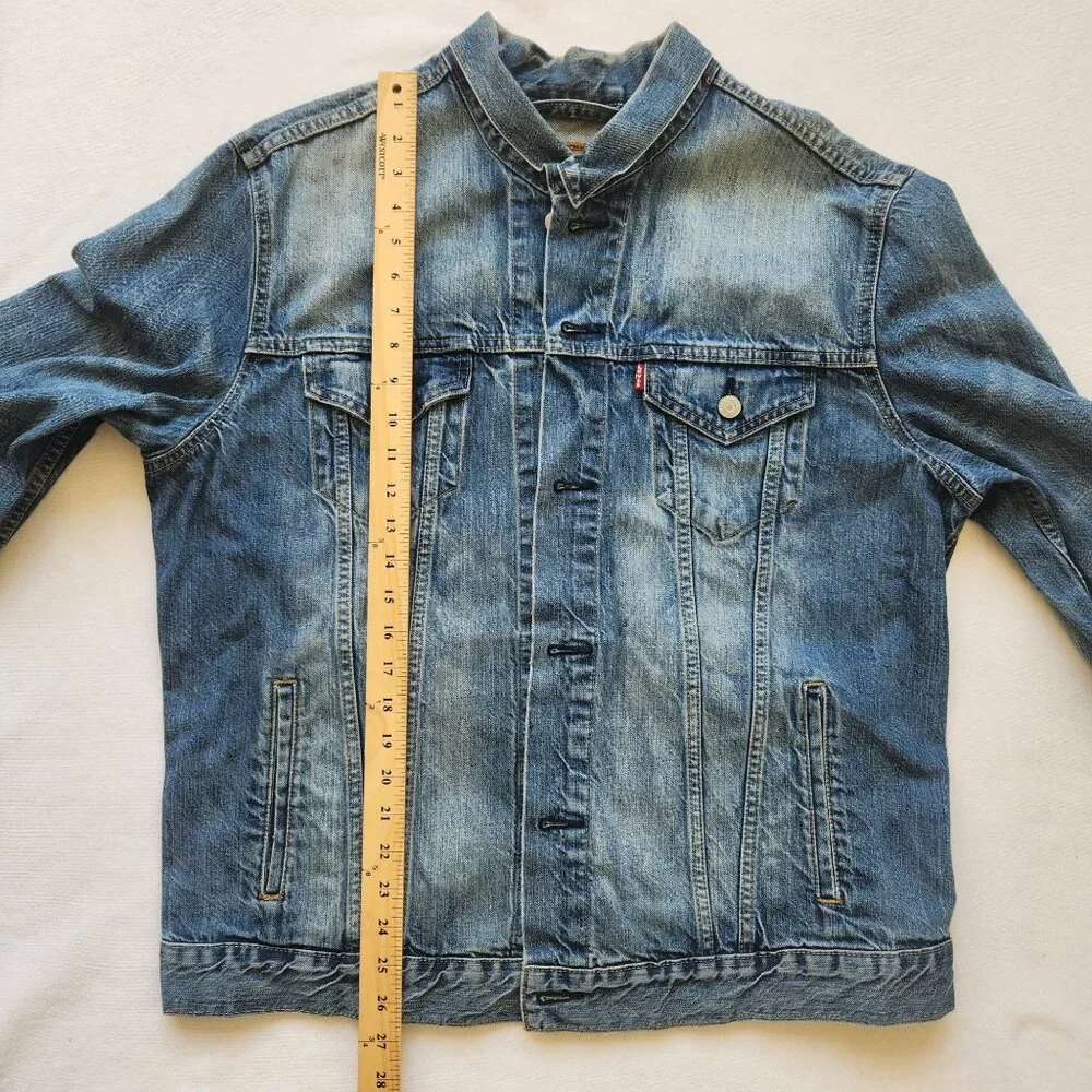 Retro Levi's Strauss Blue Denim Jacket CA00342 Trucker Casual Unisex Large - Picture 15 of 15